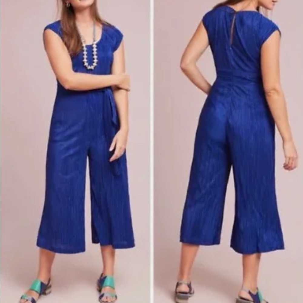 Anthropologie Blue Jumpsuit